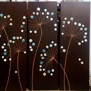 Three panel wall decor
